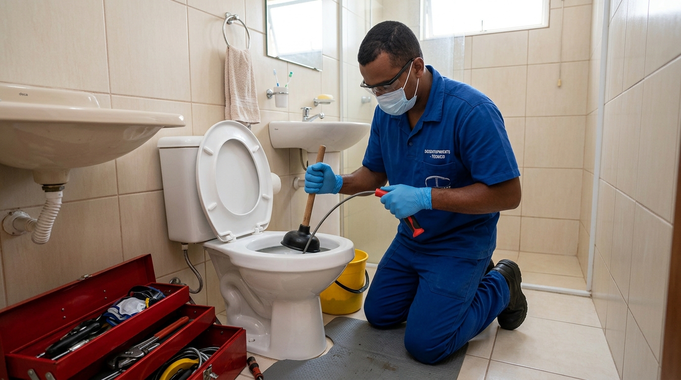 Desentupimento de vaso profissional em Belo Horizonte-MG