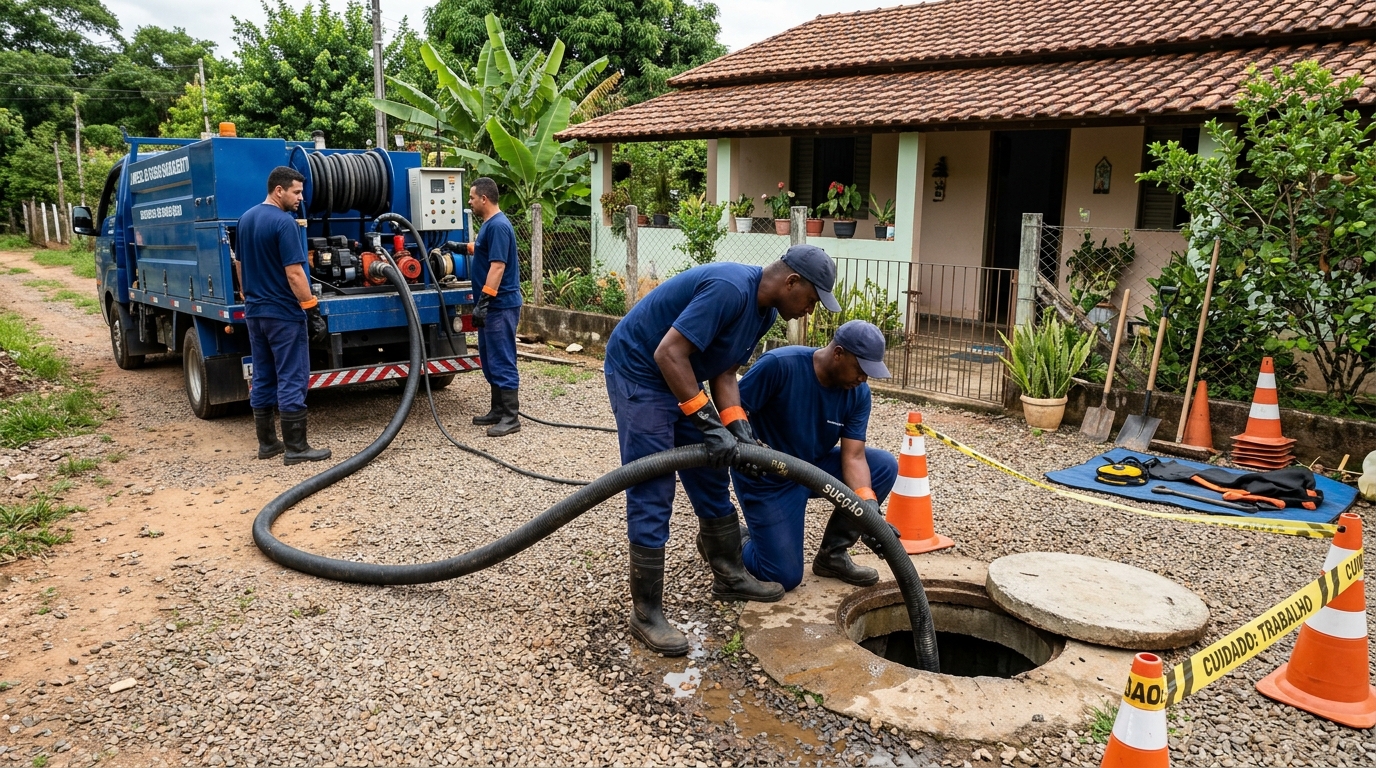 Equipe de desentupimento de fossa em Belo Horizonte-MG