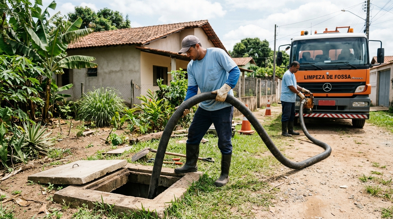 Higienização de fossa residencial em Belo Horizonte-MG